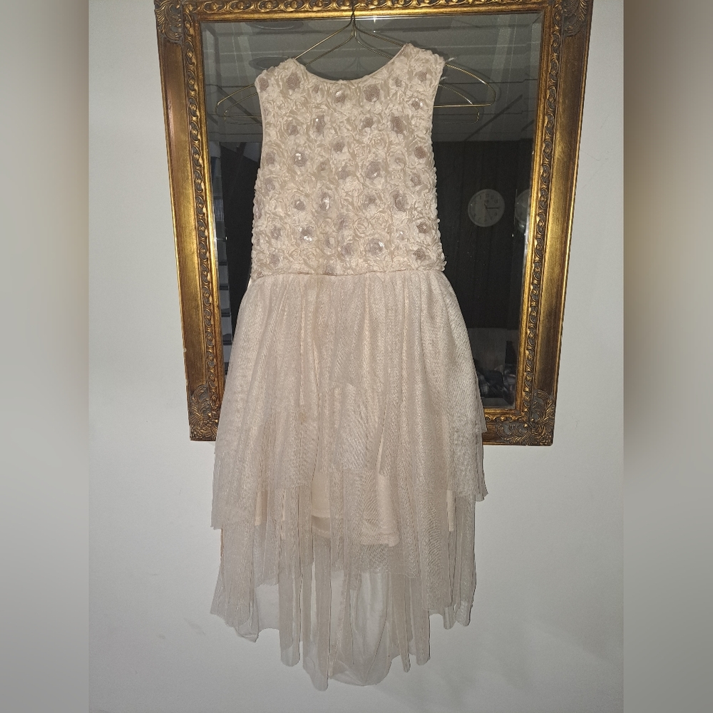 Sz 12 girls Pink & violet 💗 💕 high low dresses with sequin bodice 👗